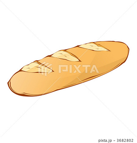 フランスパンのイラスト素材 3682802 Pixta