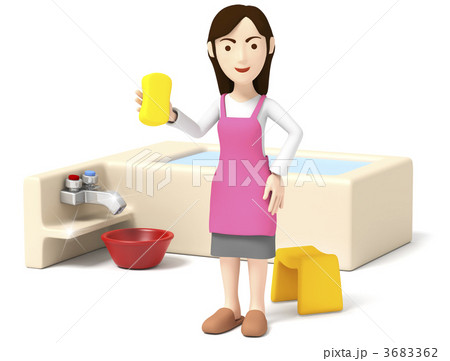 主婦　風呂掃除 3683362