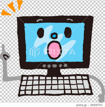 ひらめくパソコン 3689743