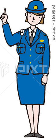 説明する婦警 3689993