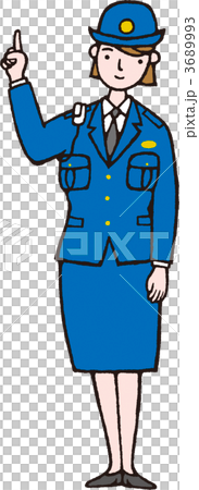 説明する婦警 3689993