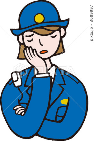 悩む婦警 悩む婦警 3689997