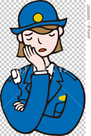 悩む婦警 悩む婦警 3689997