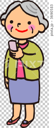 做移動電子郵件的老婦人 做移動電子郵件的老婦人 3690583