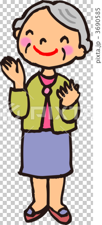 紹介する老人女性 紹介する老人女性 3690585
