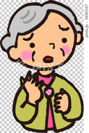 Worried old woman 3690587