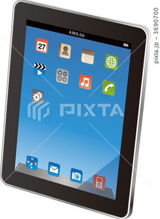 タブレットpcのイラスト素材