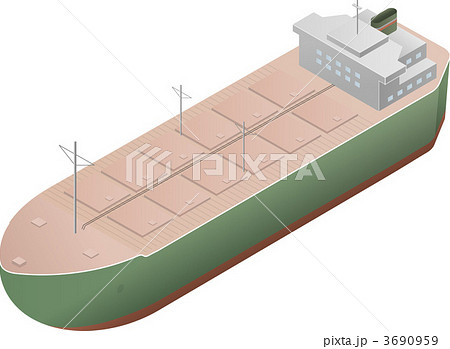 貨物船のイラスト素材