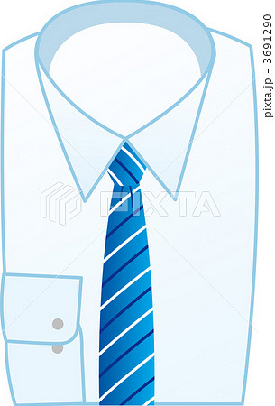 ネクタイとワイシャツのイラスト素材