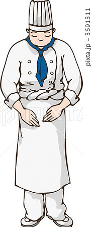 お辞儀するシェフ 3691311