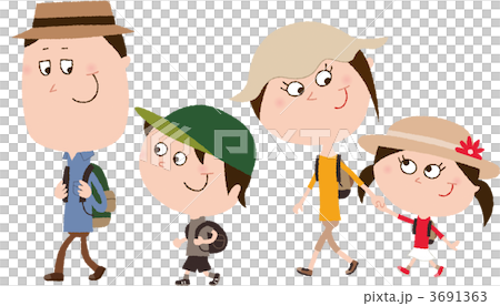 在家庭的室外夏天與家庭 3691363