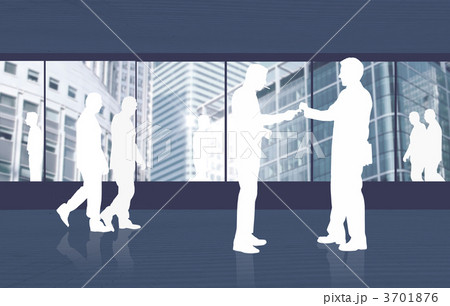 business environment full of people's silhouettes business environment full of people's silhouettes 3701876