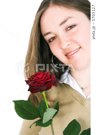 beautiful girl holding a rose beautiful girl holding a rose 3703127