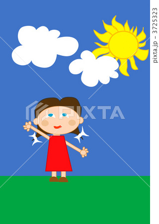 happy girl in red dress 3725323