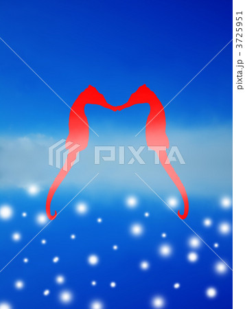 キスする龍のカップルと雪 3725951