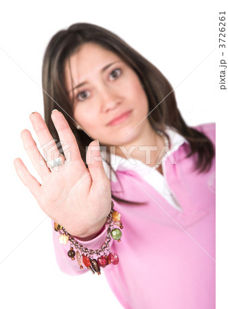 casual woman with hand in front casual woman with hand in front 3726261