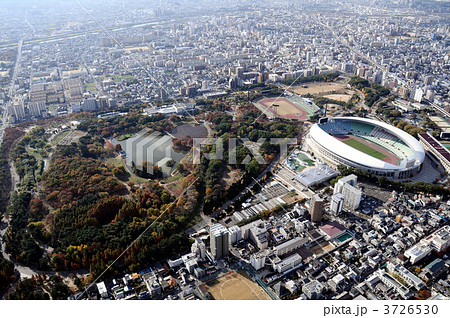 長居公園を空撮 3726530