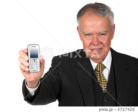 business senior with mobile 3727420