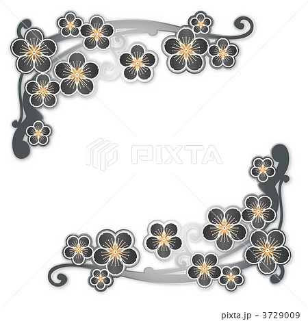 梅の枠（黒系） 3729009