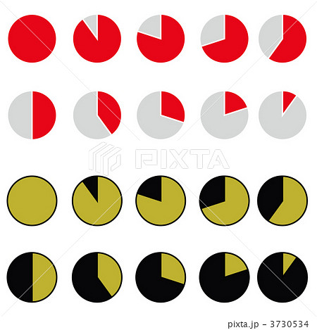 円形グラフ 割合 円グラフのイラスト素材