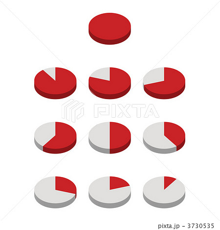 割合 円形グラフ パーセンテージのイラスト素材
