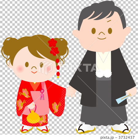 man's formal divided skirt, kimono, child 3732437
