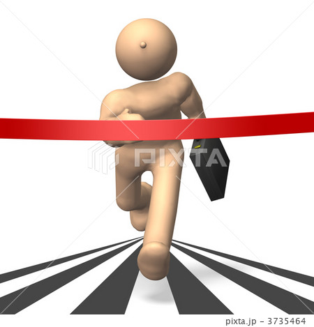 完走を表す3DCGイラスト 3735464