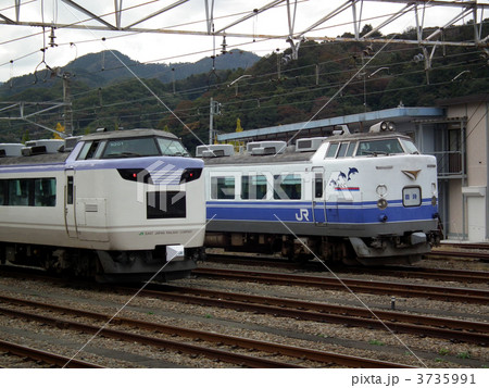 いろどり彩+イルカ　485系　高尾駅 3735991