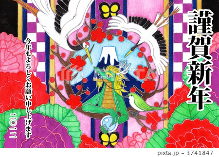 鶴と鶯と龍 3741847