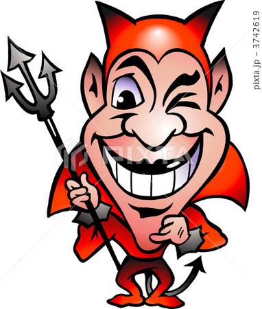 Hand-drawn Vector illustration of an Red Devil 3742619