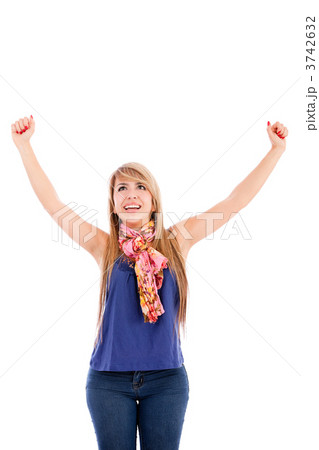 Woman with arms up 3742632