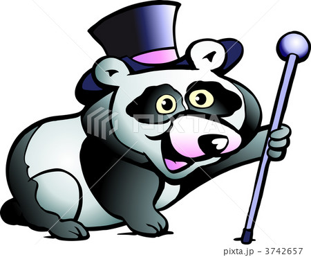Hand-drawn Vector illustration of an Panda Bear 3742657
