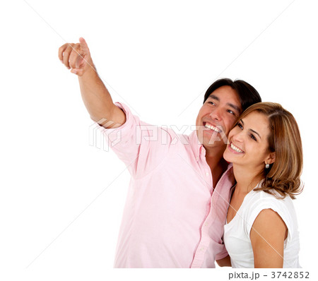 Couple pointing at something Couple pointing at something 3742852
