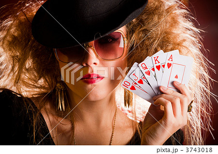 Stylish poker player 3743018