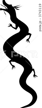 Dragon S Illustration Shadow Silhouette Black Stock Illustration