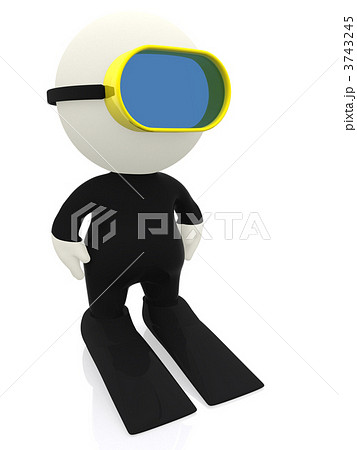 3D scuba diver 3D scuba diver 3743245
