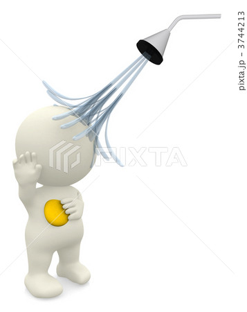 3D man taking a shower 3744213