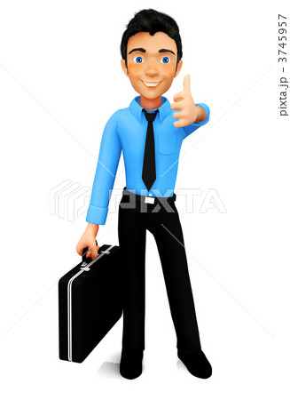3D man with thumbs up 3745957