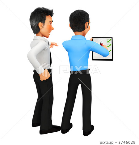3D business men - puzzle assembling 3746029