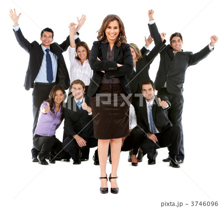 Business woman with a group 3746096