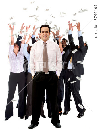 Business man with a group Business man with a group 3746107