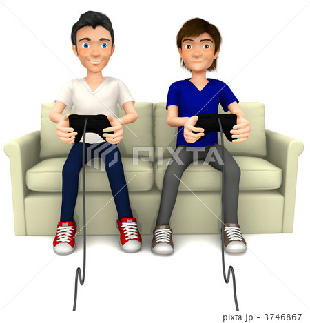 3D guys playing video games 3746867