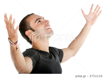 Happy man with arms up Happy man with arms up 3751210