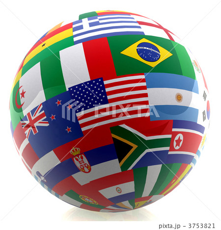 Football with world flags 3753821