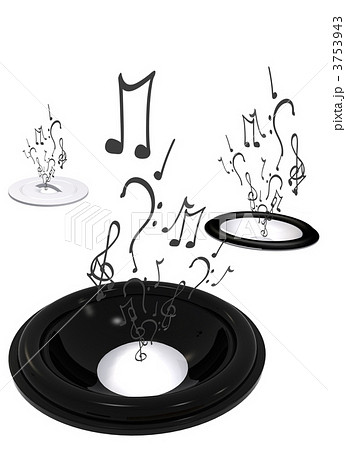 abstract black and white music background 3753943