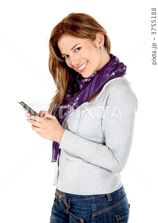 Woman texting on her phone 3755188