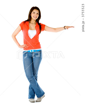 woman displaying something 3755523