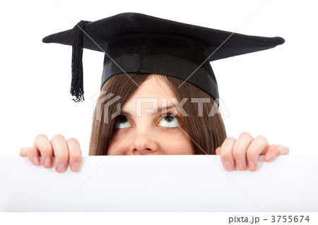graduation woman holding ad graduation woman holding ad 3755674