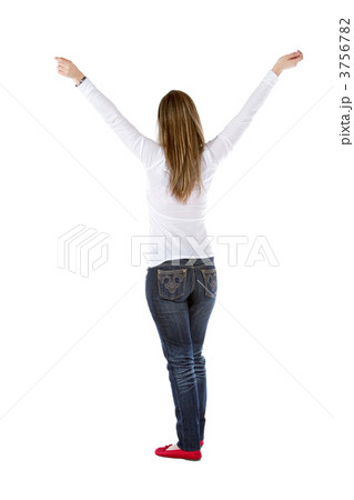 happy girl with arms up happy girl with arms up 3756782