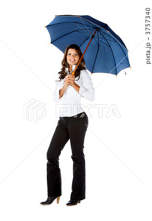 Business woman with an umbrella 3757340
